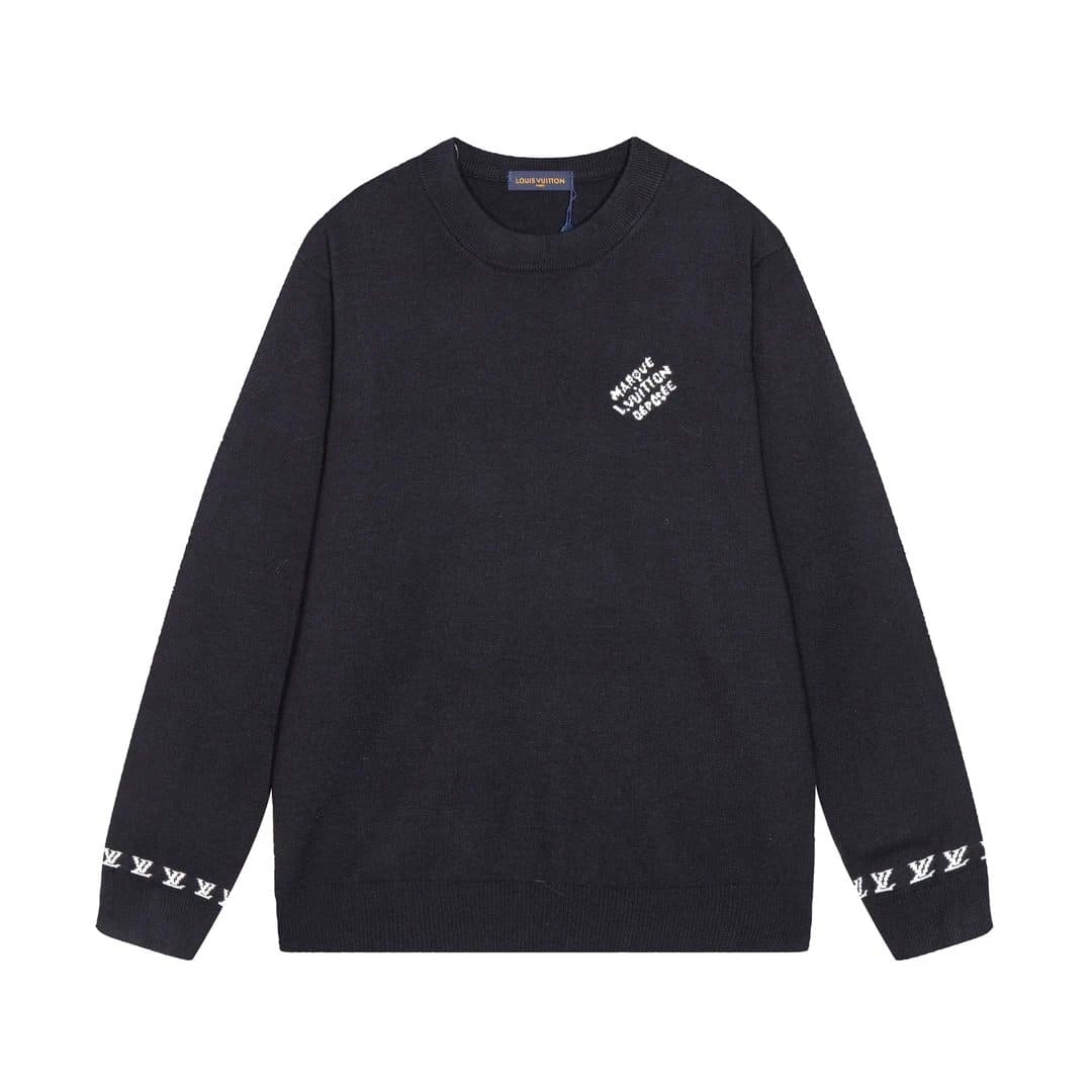 Louis Vuitton Knit Sweater Monogram Trim