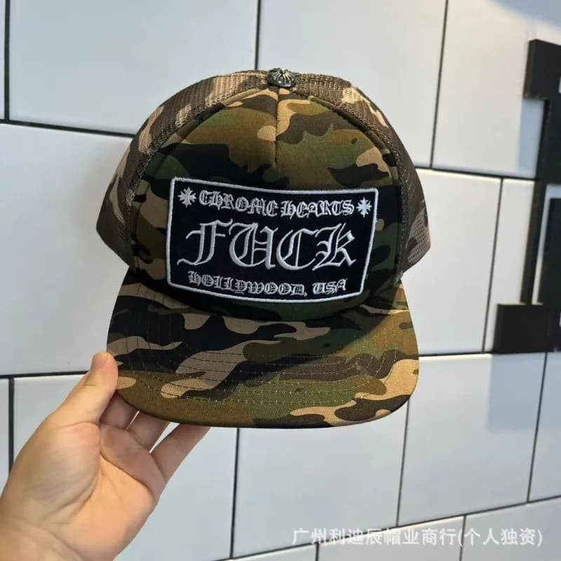 Chrome Hearts Trucker Hat Multi-Color Cross Embroidery — FK迷彩