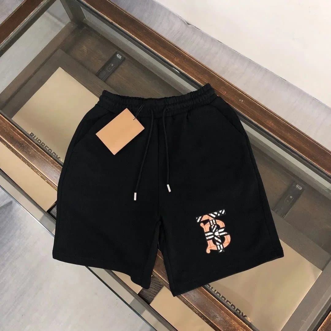 Burberry Logo Shorts Check Print Monogram