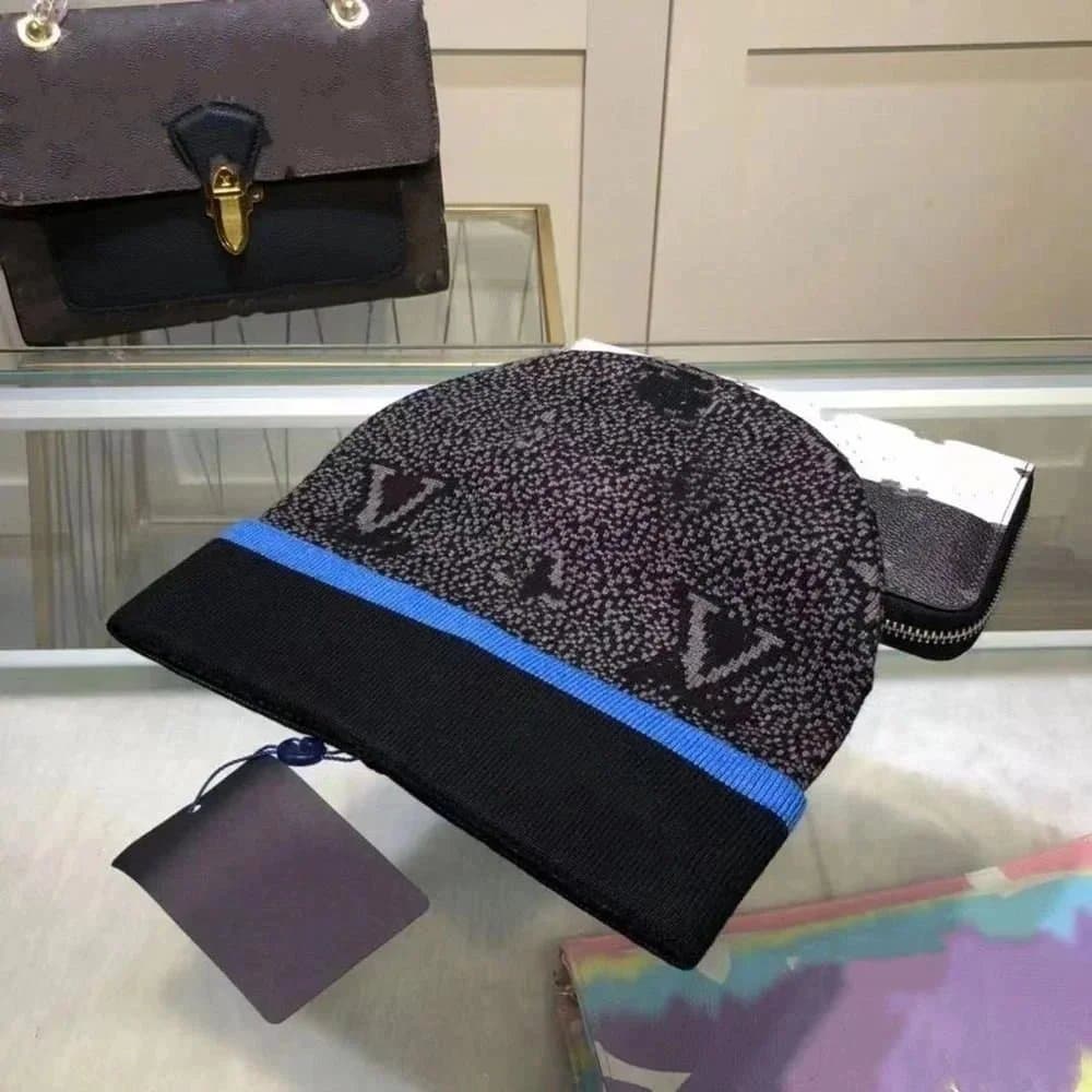 Versace Beanie Monogram Logo Patch — 均码 · 14-蓝灰色