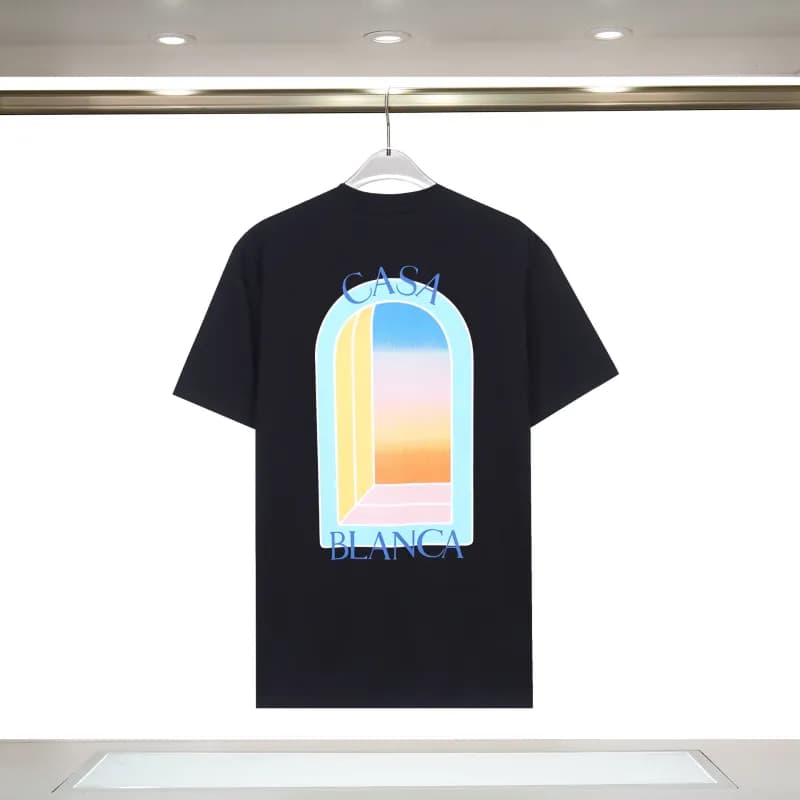 Aimé Leon Dore Casablanca Graphic Tee Casablanca Jet Print — 8363 black
