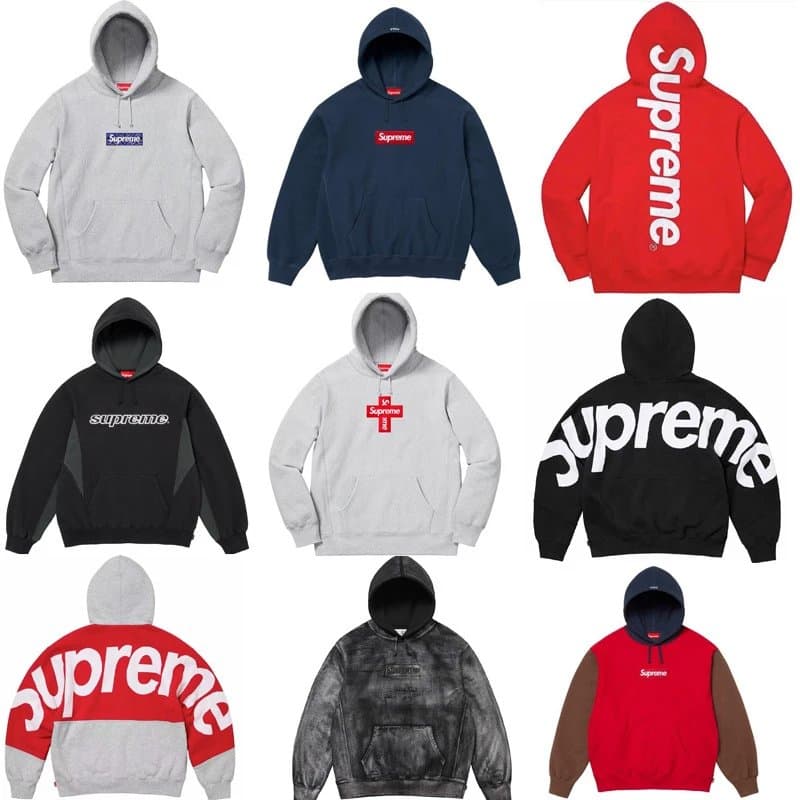 Supreme Box Logo Hooded Sweatshirt Multiple Colorways — E573灰色