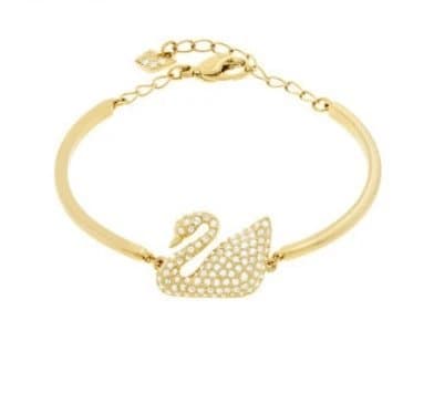 Swarovski Crystal Bracelet Pave Crystal — 金色天鹅手镯
