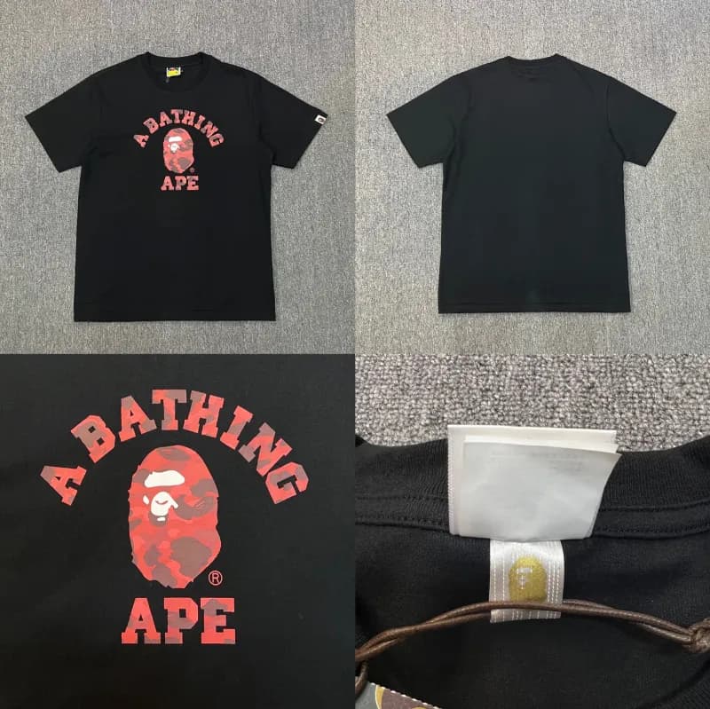BAPE A Bathing Ape T-Shirt Camo Ape Head Arch Logo