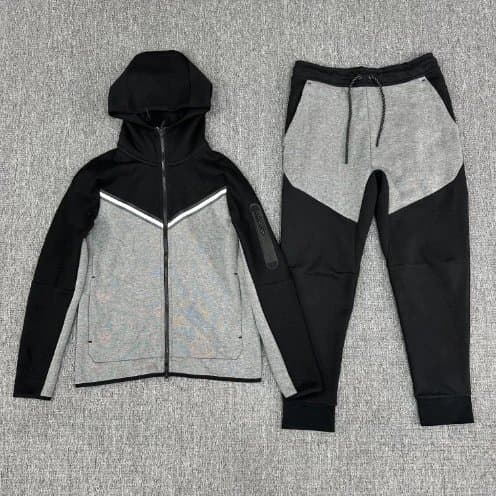 Nike Tech Fleece Hoodie and Joggers Heather Grey/Black