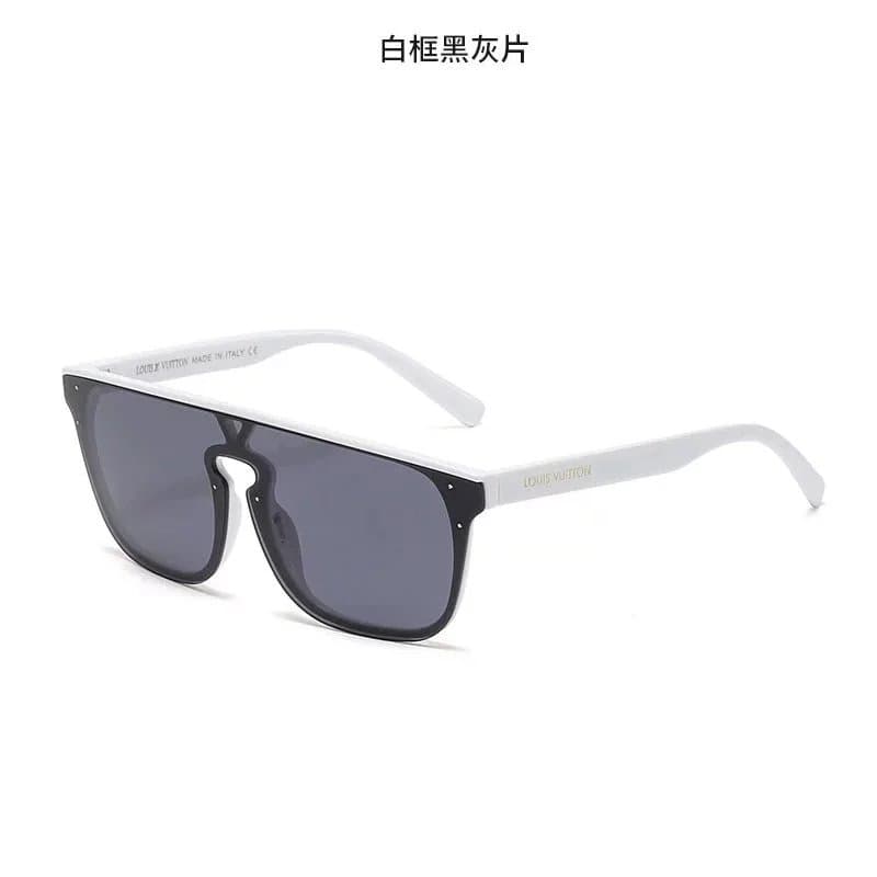 Louis Vuitton Sunglasses White Frame Black Grey Lens