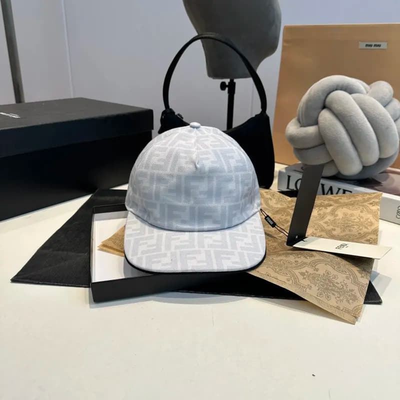 Fendi Baseball Cap FF Logo Print