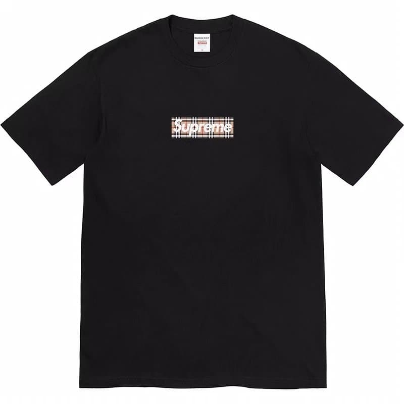 Supreme Box Logo Tee Black Logo — B308 格子  黑色