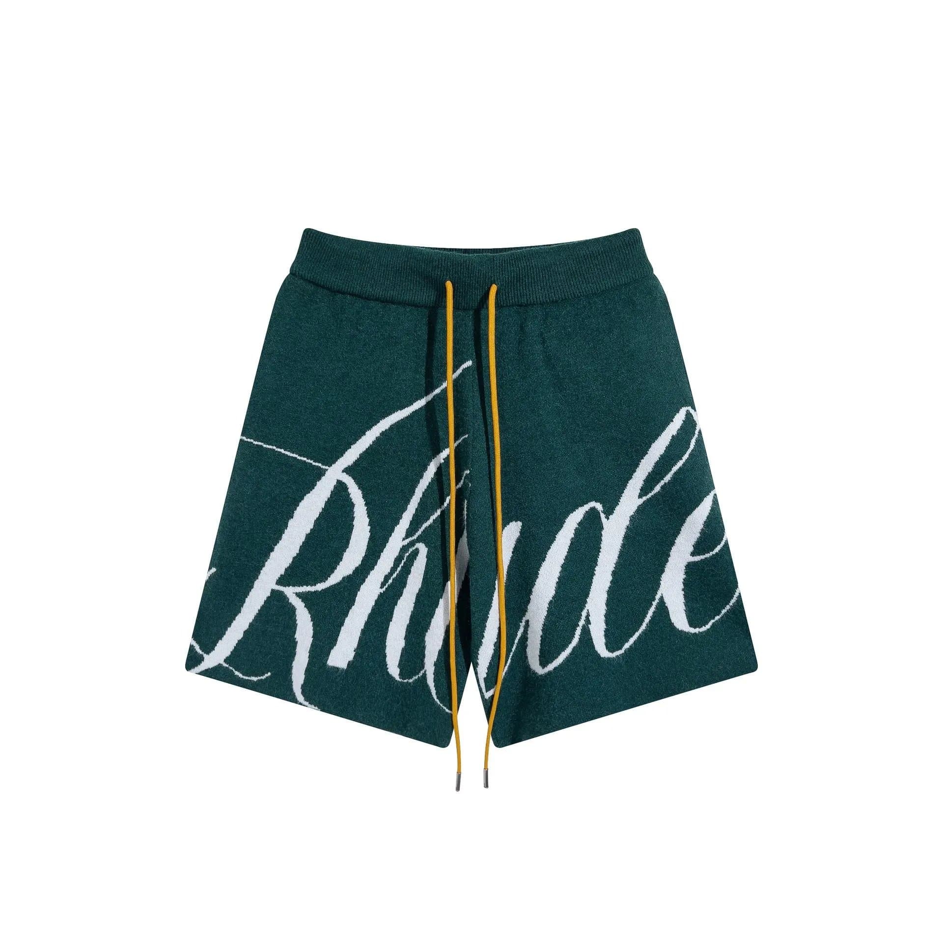 Rhude Knit Shorts Script Logo — 12