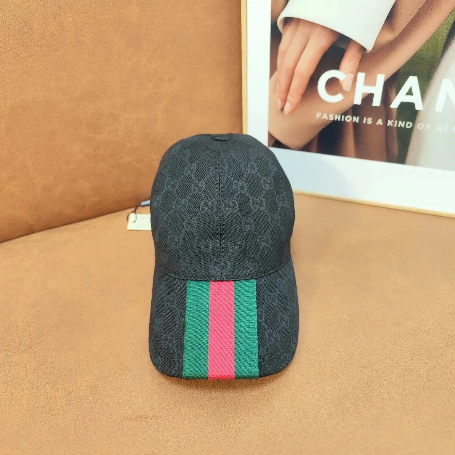 Gucci Baseball Cap GG Monogram with Web Stripe