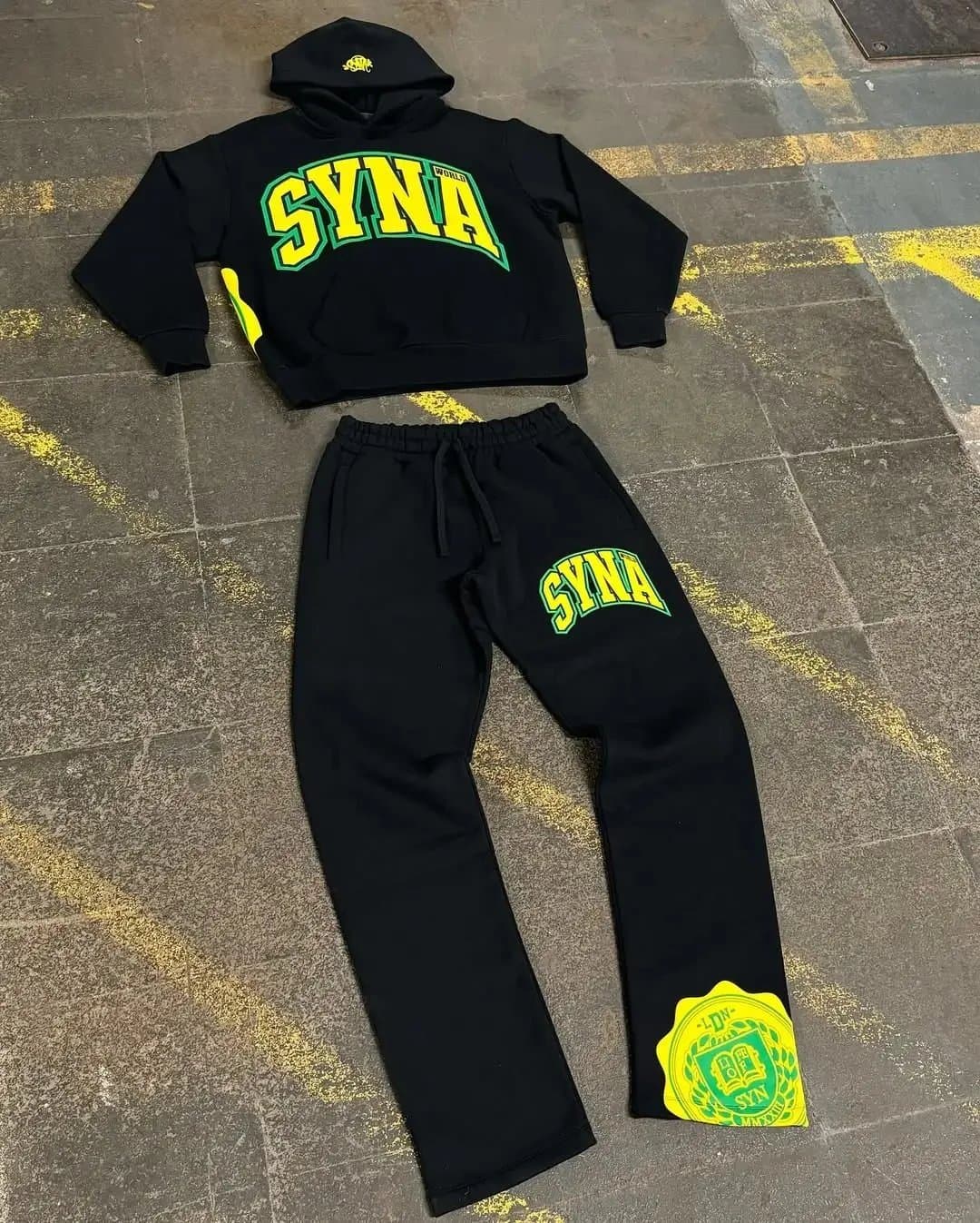 Syna World Hoodie and Joggers Set SYNA Arch Logo — 1