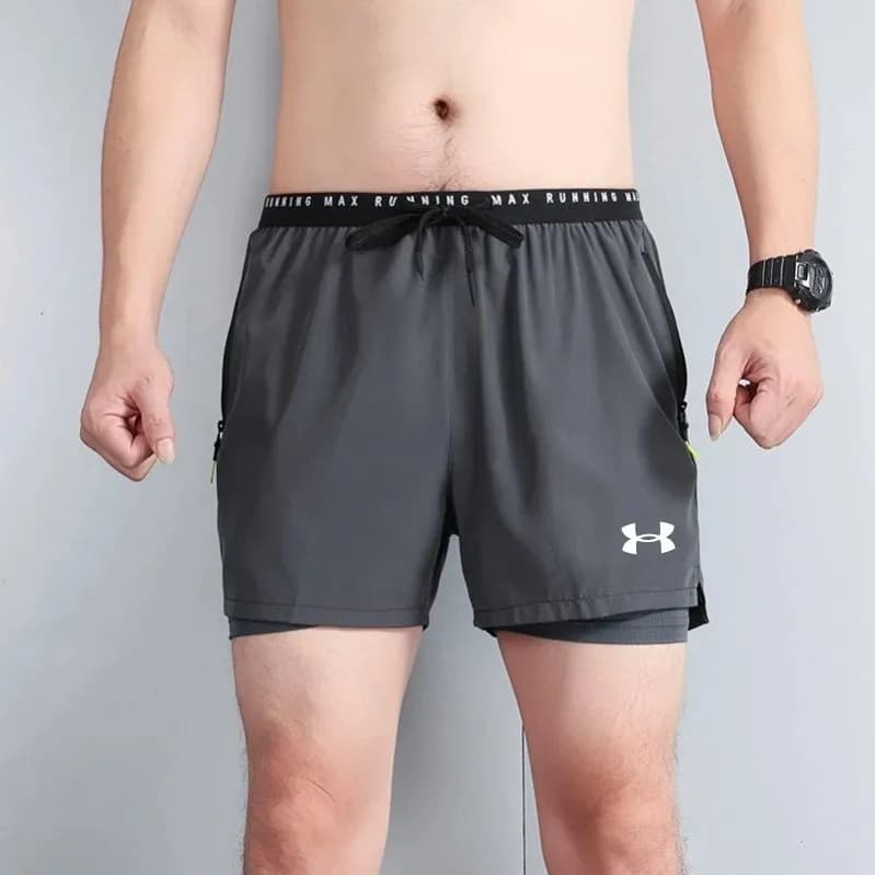 Under Armour Running 2-in-1 Shorts Dark Grey
