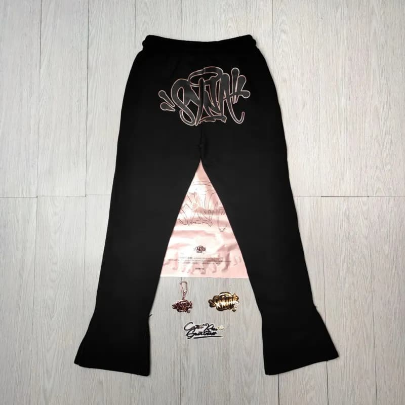 Sp5der Graffiti Logo Joggers Pink Inset Panel