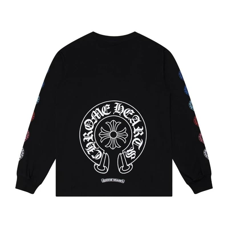Chrome Hearts Long Sleeve Tee Spiderweb Graphic — K8009黑