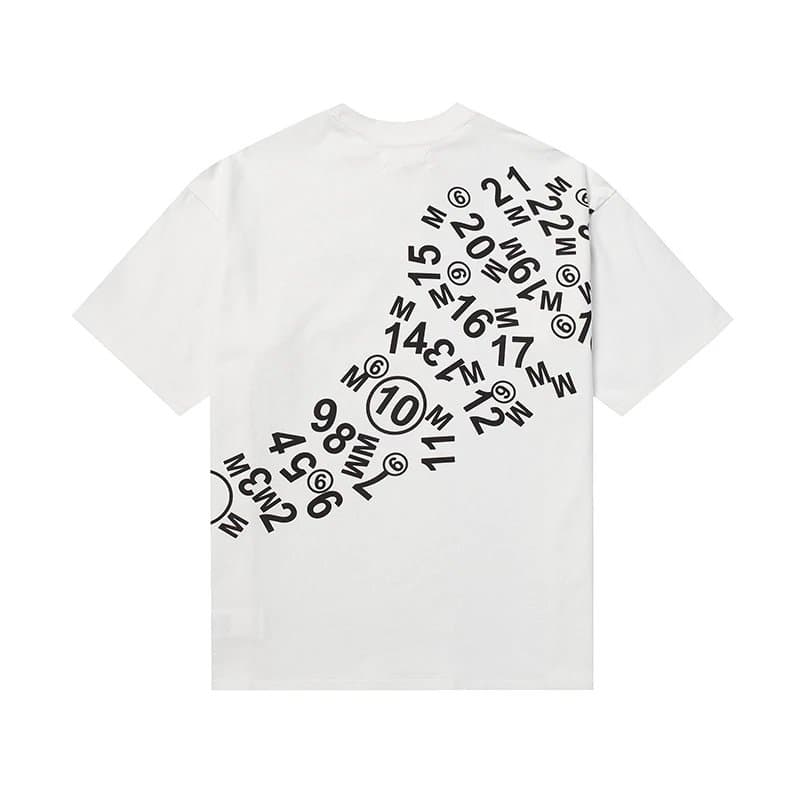 Maison Margiela Number Print T-Shirt MM6 Numeric Pattern