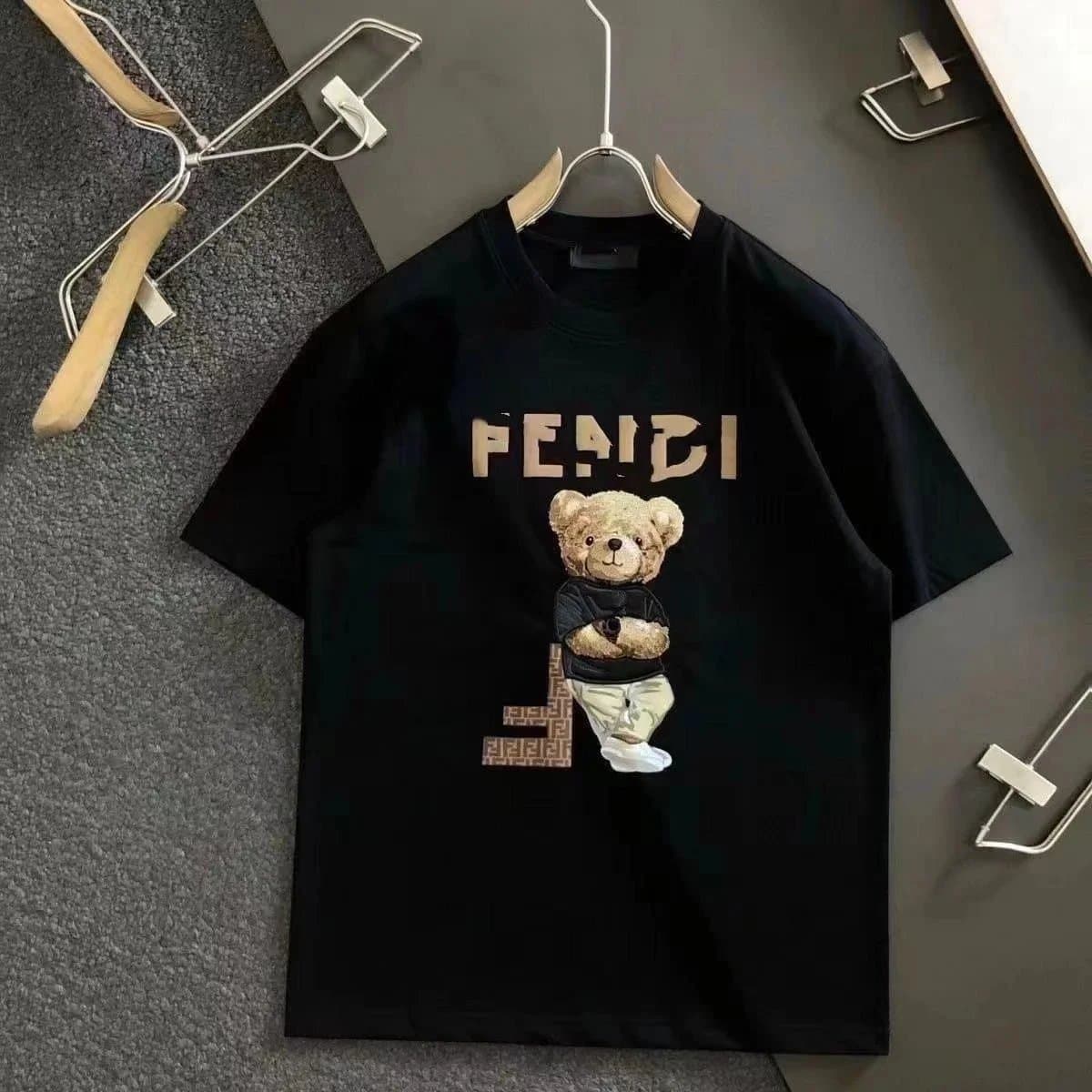 Fendi Graphic T-Shirt Teddy Bear Logo