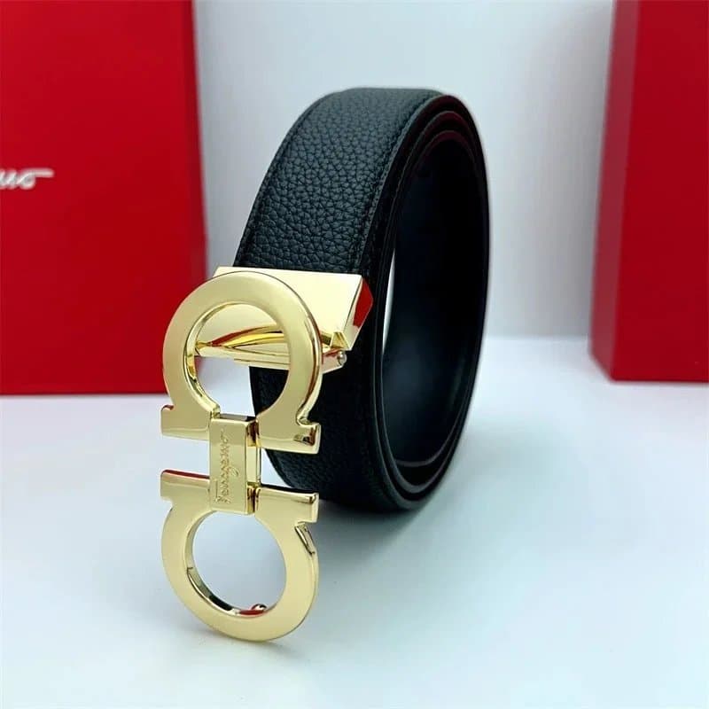 Ferragamo Gancini Belt Gold Buckle