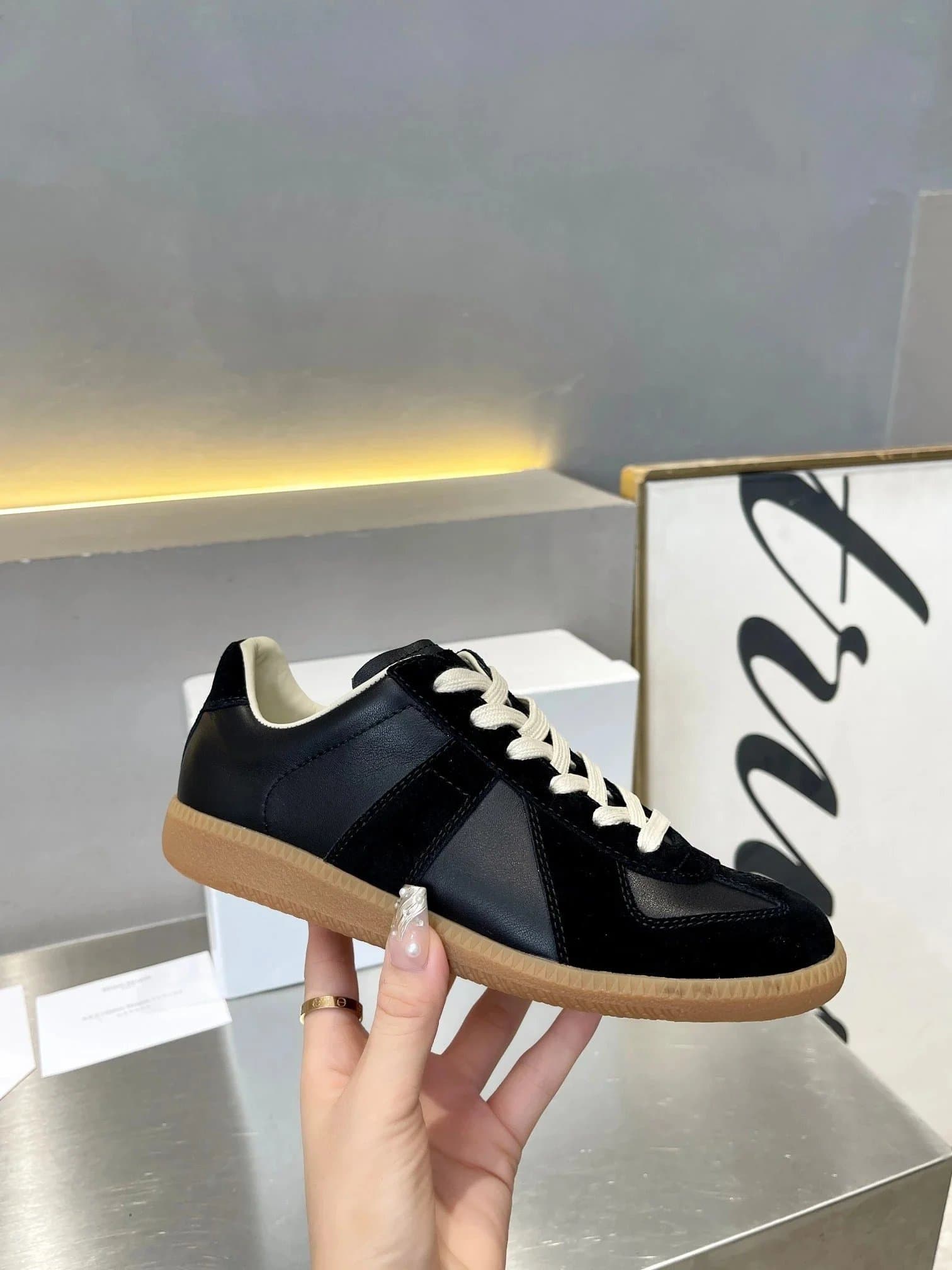 Maison Margiela Future Sneaker Black Suede Leather