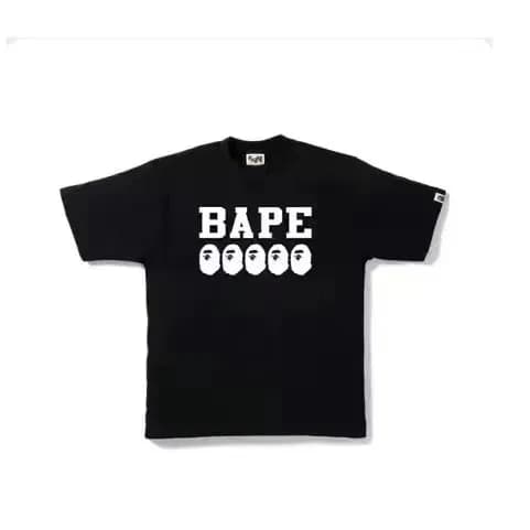 BAPE Graphic Tee Five Ape Heads