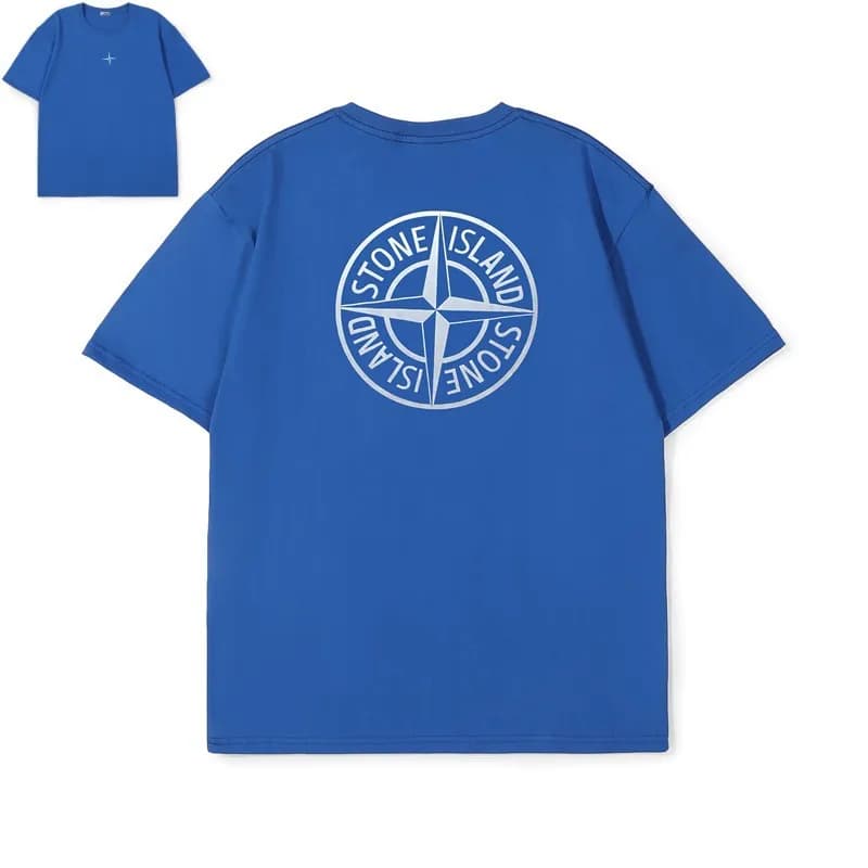 Stone Island Logo T-Shirt Compass Logo — 802蓝色