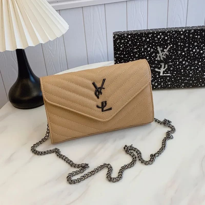 Saint Laurent Lou Lou Quilted Chain Shoulder Bag