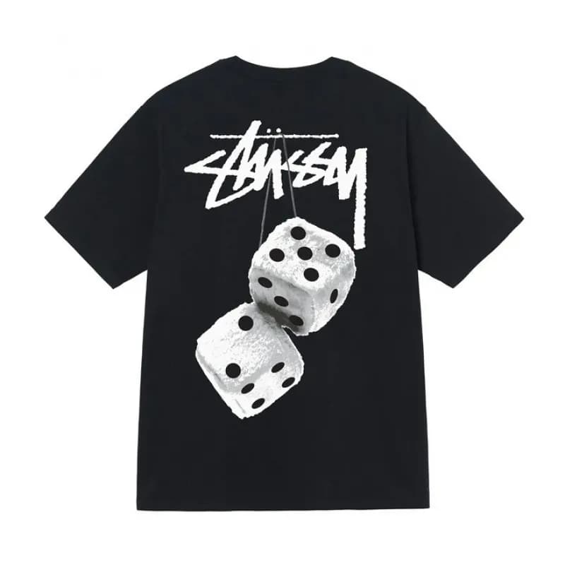Stüssy Logo Tee Classic Stussy Script — 黑色【银骰】