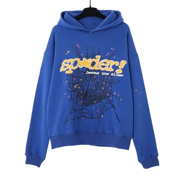 Sp5der Hoodie Spider Web — 161 宝蓝
