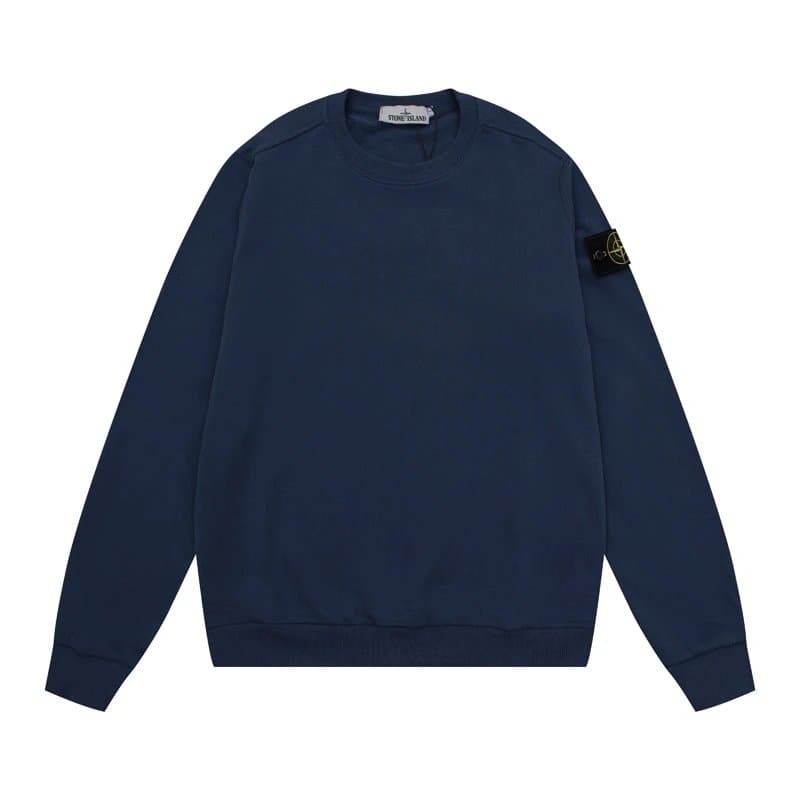 Stone Island Crewneck Sweatshirt Solid Yellow — 藏青色