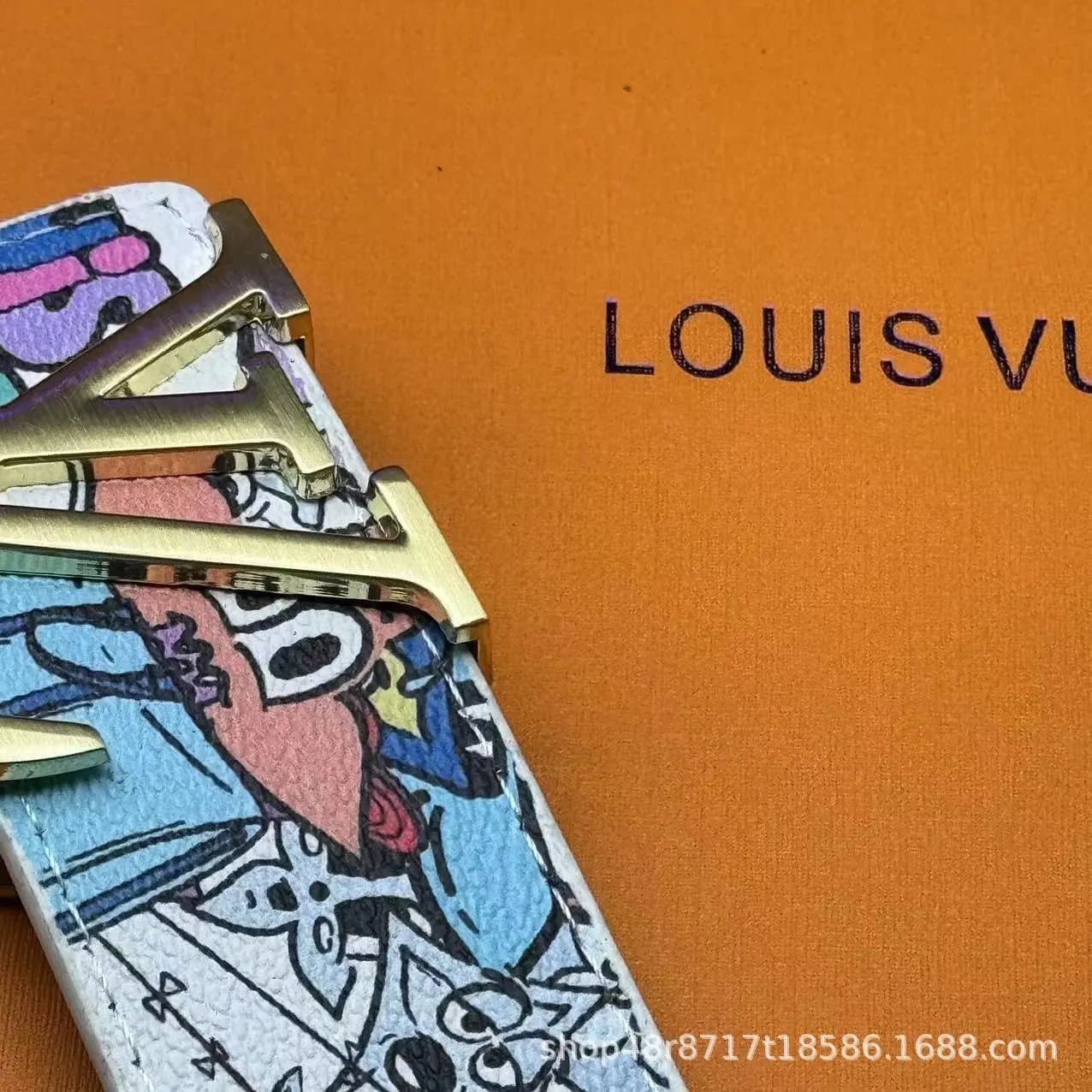 Louis Vuitton LV Belt Monogram Eclipse — 派大星 金扣