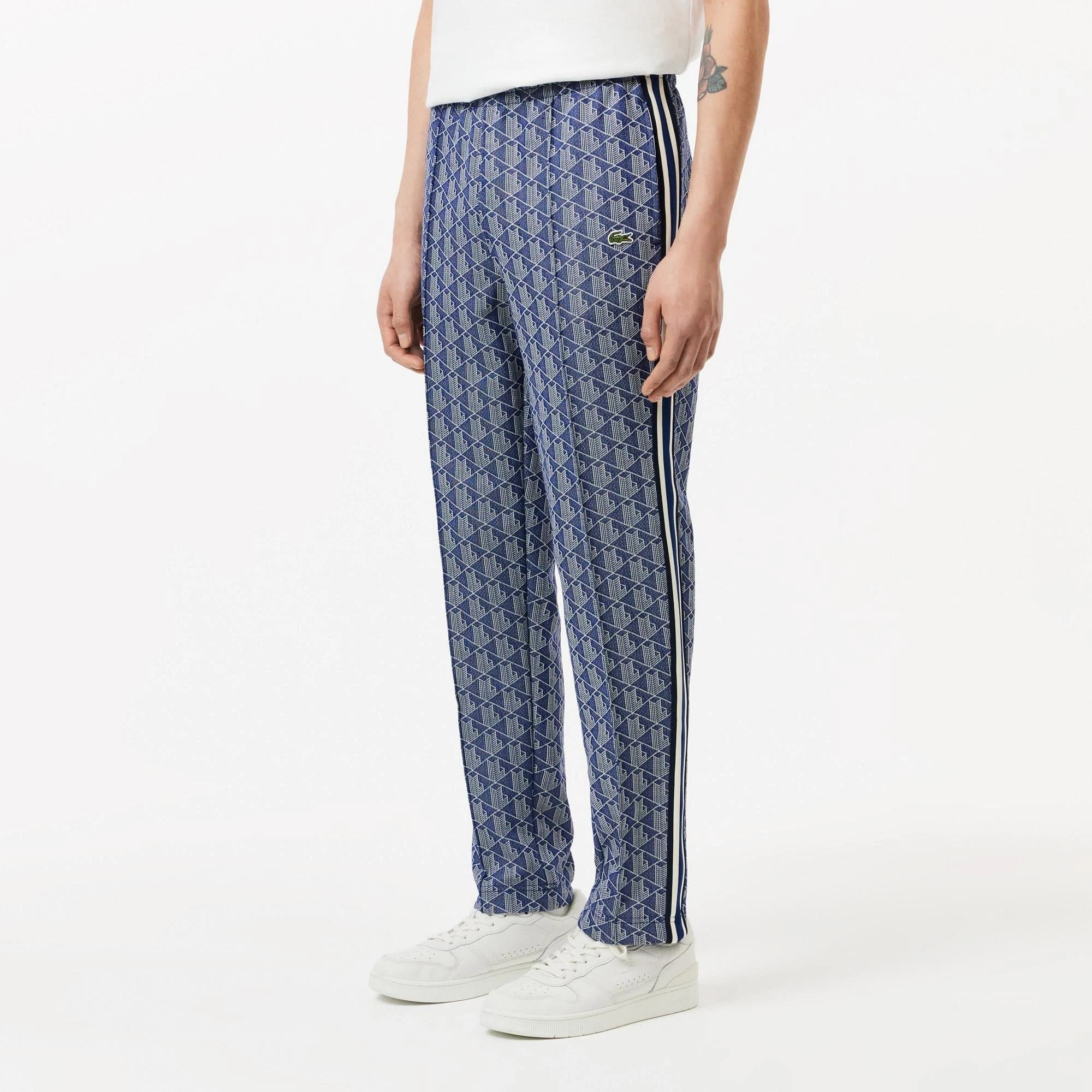 Lacoste Track Pants Geometric Print