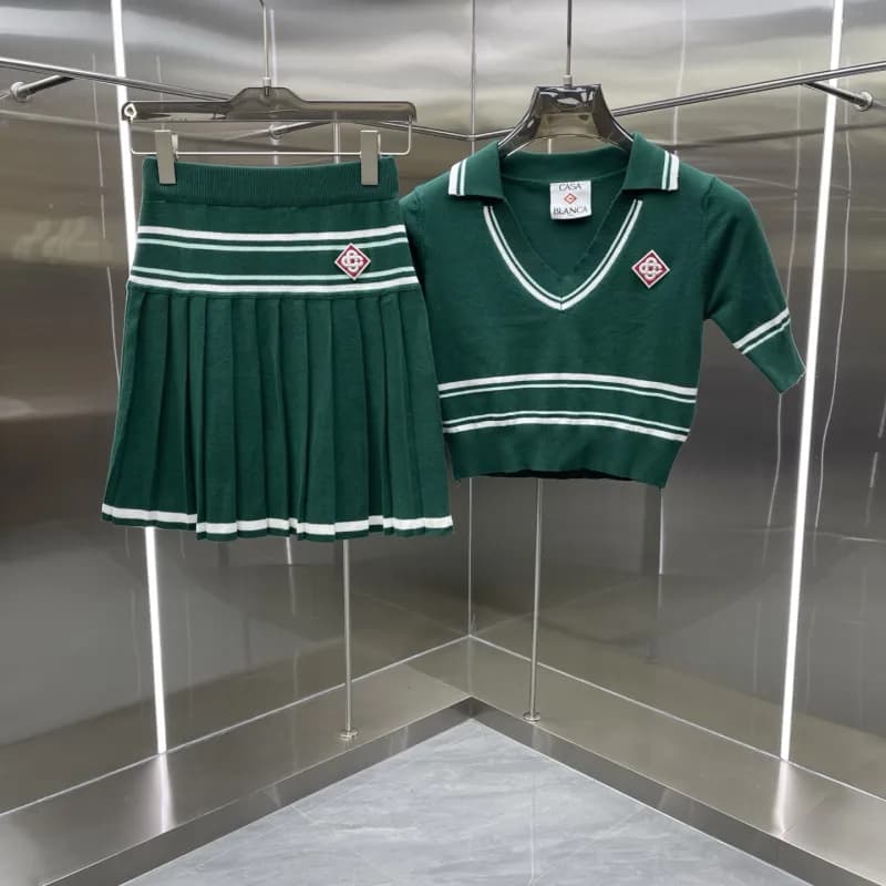 Off-White Knit Polo Dress Multi-Color Zigzag — 185-001