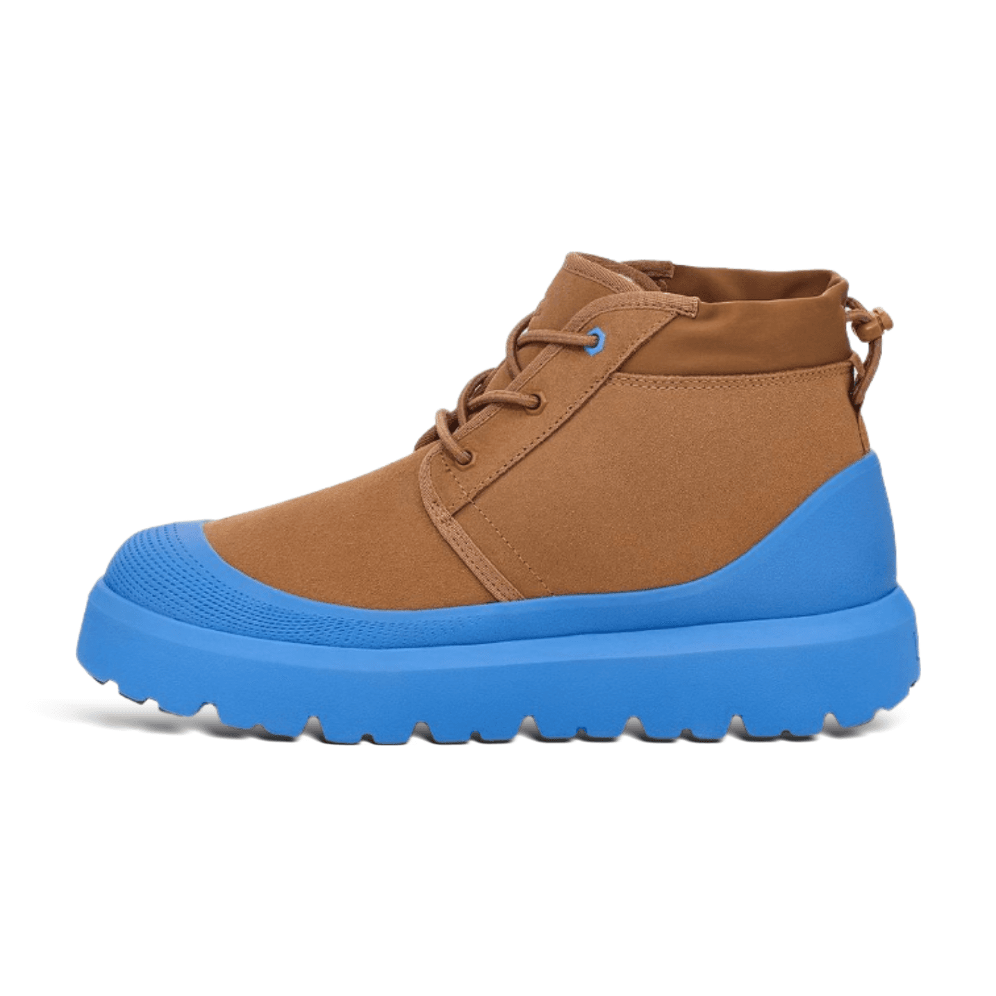 UGG Platform Moccasin Slipper Chestnut — 高帮栗色蓝底