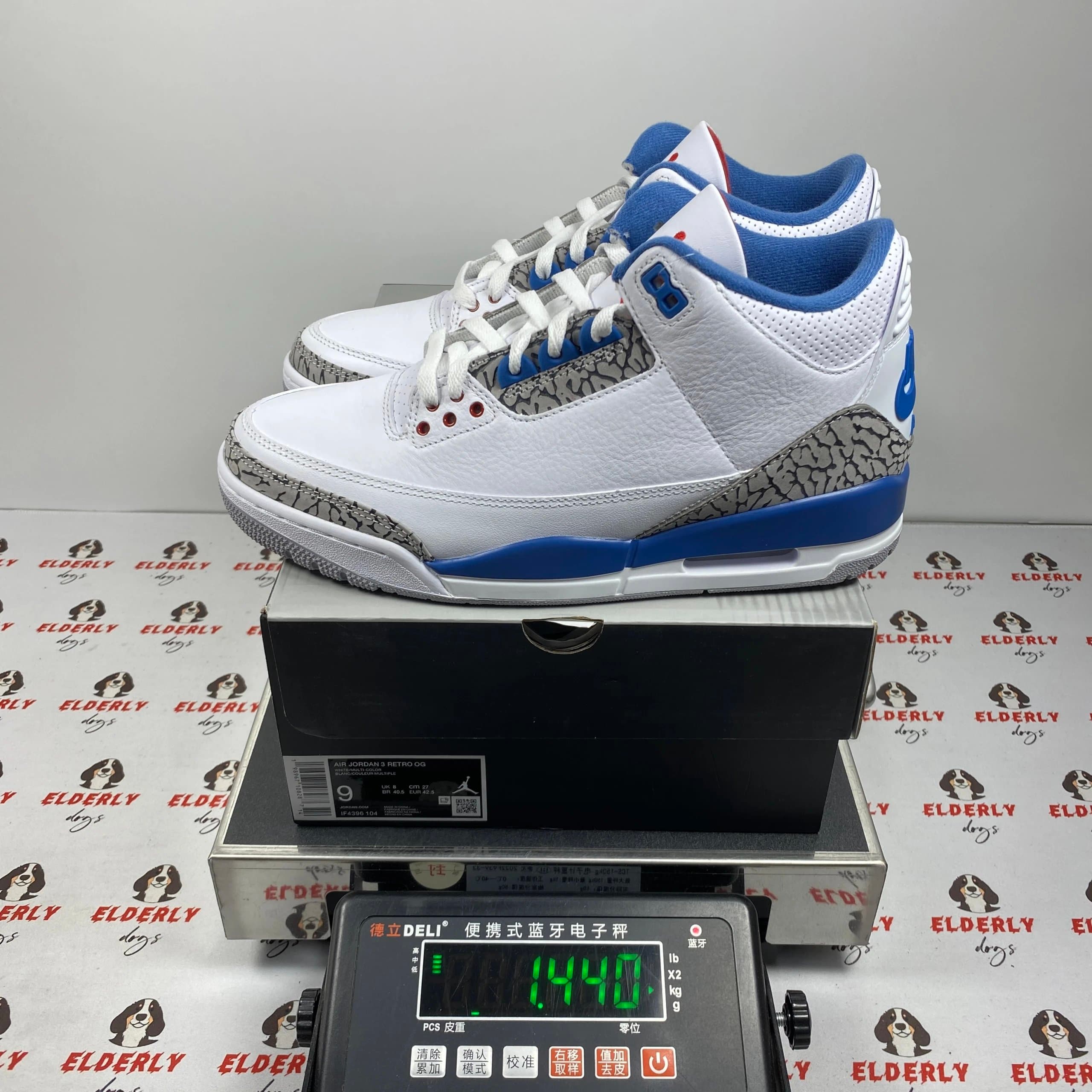 Air Jordan 3 Retro OG White/True Blue/Cement Grey