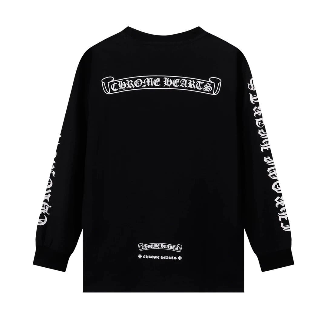 Long Sleeve Tee Chrome Hearts Logo Print