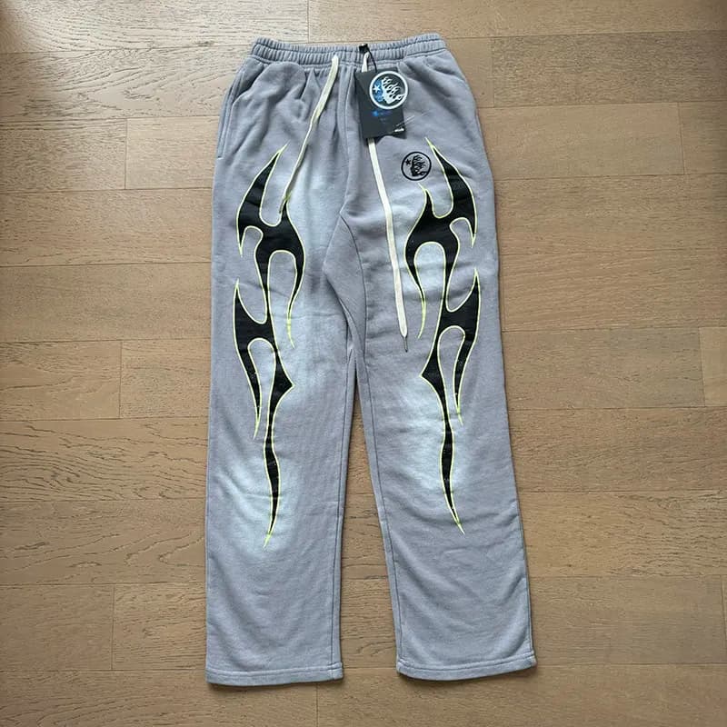 Reebok Track Pants Flame Graphic — 730长裤洗水灰