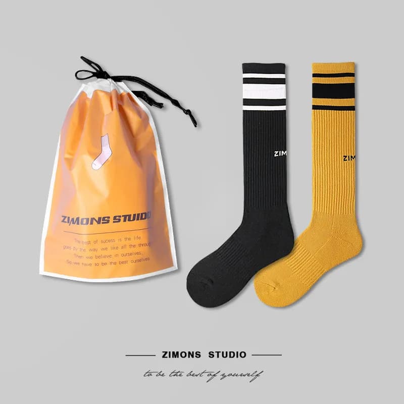 Crew Socks Striped Cuff