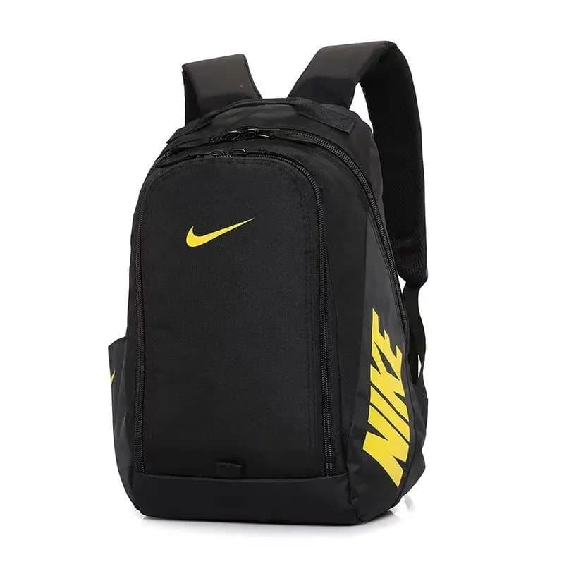 Nike Backpack Black with Yellow Swoosh