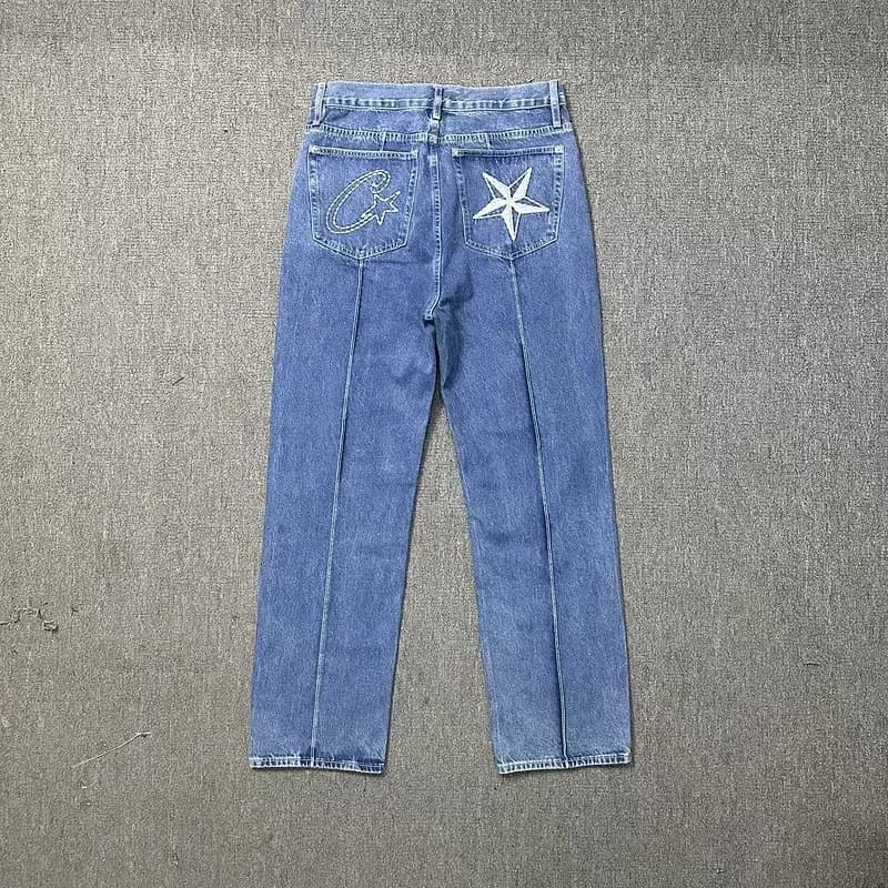 Undefeated Star Patch Jeans Embroidered Back Pockets