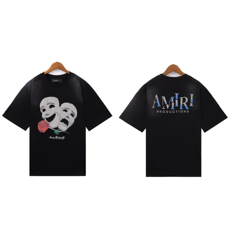 Amiri Logo T-Shirt Embroidered Script — 2222 黑
