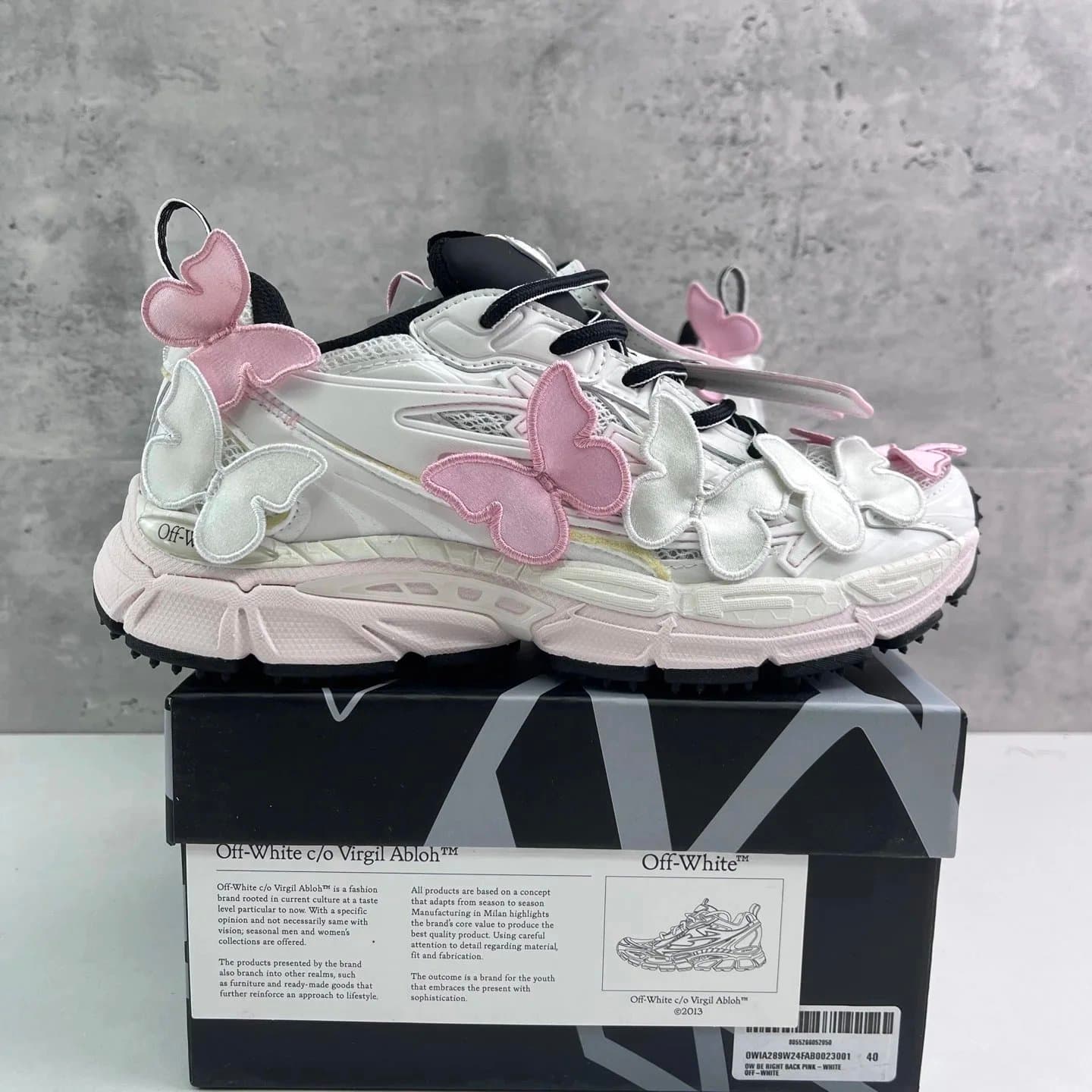Off-White Arrow Trainer Grey Pink — S版本 · Be 粉蝴蝶 23001