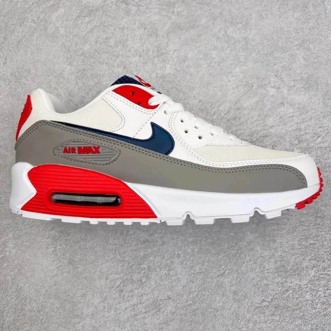 Nike Air Max 90 Light Bone — 纯原版本 · NK Max90白红蓝 DB0625-101