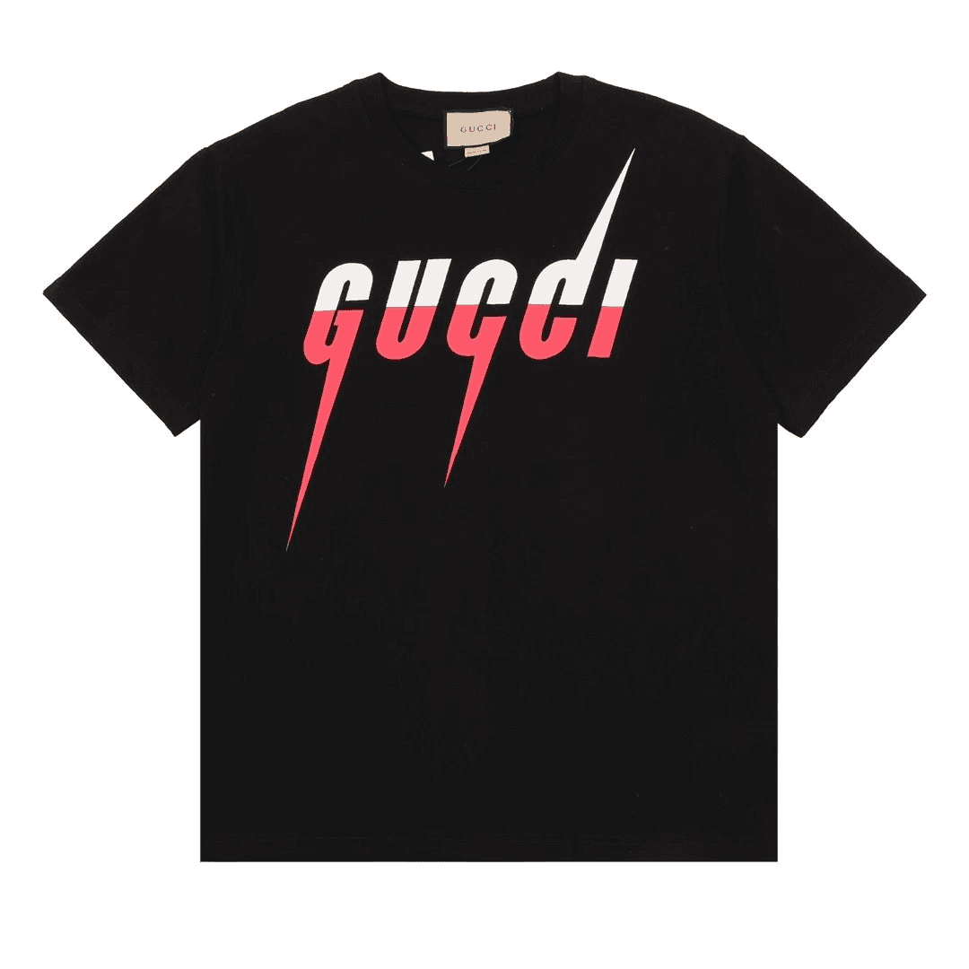 Gucci Logo T-Shirt Lightning Bolt