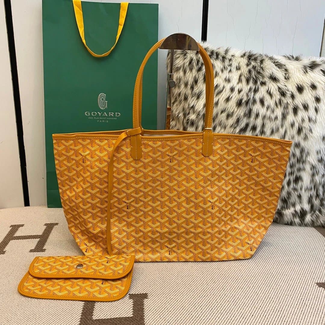 Goyard Saint Louis Tote Mustard Yellow Goyardine
