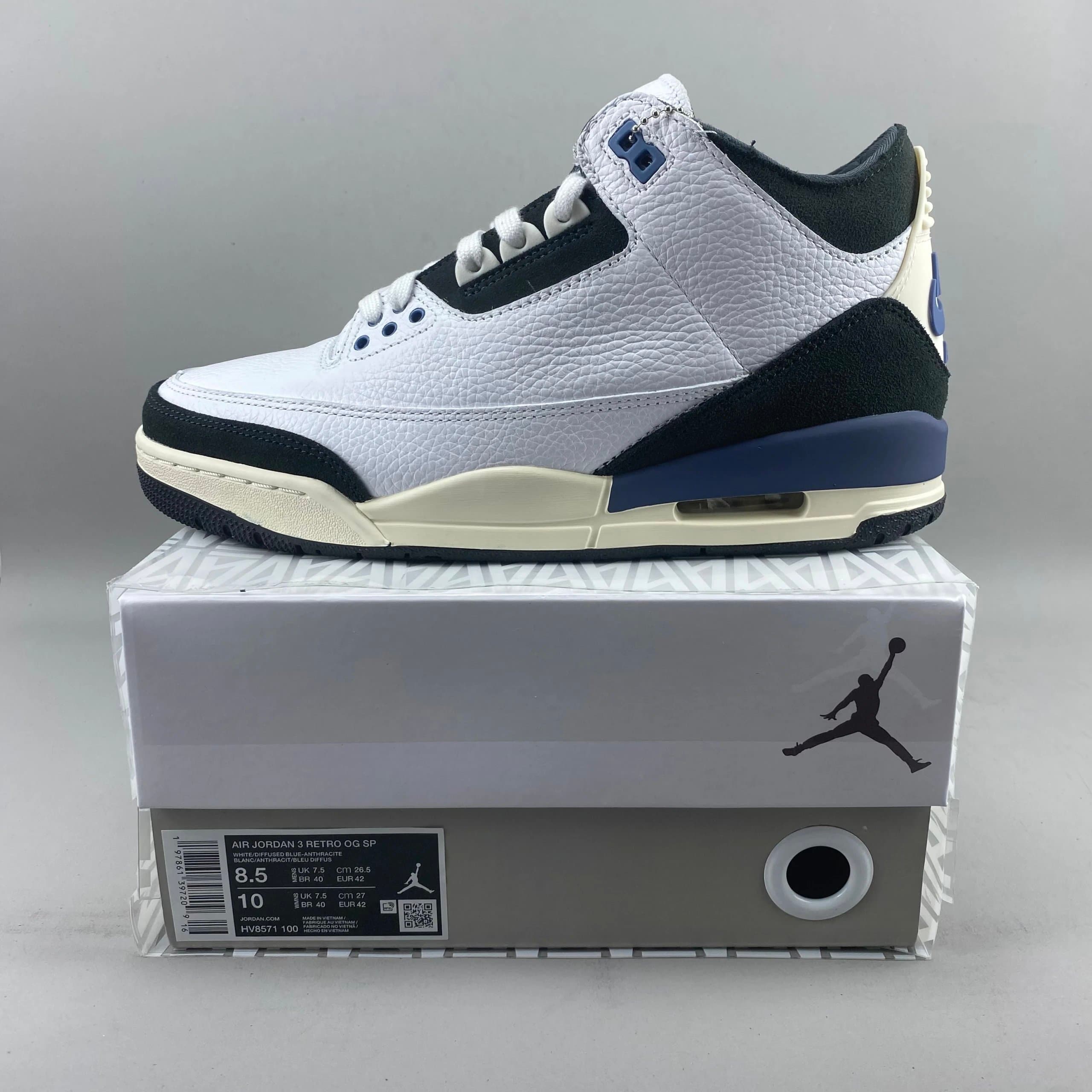 Air Jordan 3 Retro OG SP White/Diffused Blue/Anti-Racite