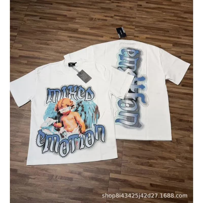 Anti Social Social Club Graphic Tee Alien Print — 8122米白
