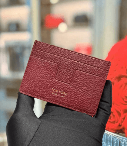 Tom Ford Card Holder Crocodile-Embossed — togo酒红