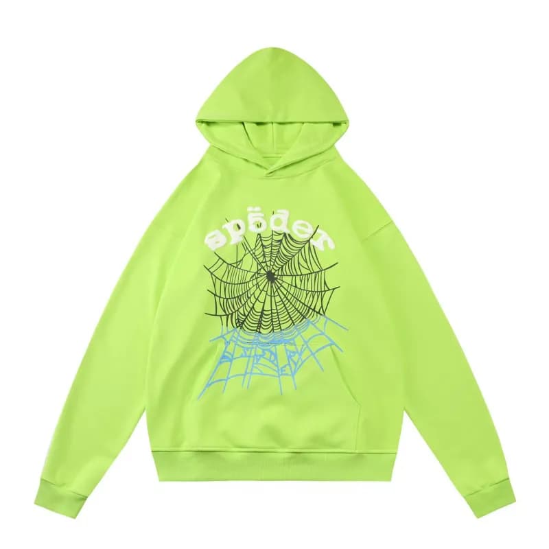Sp5der Spider Web Hoodie Star Logo Print — bmx236