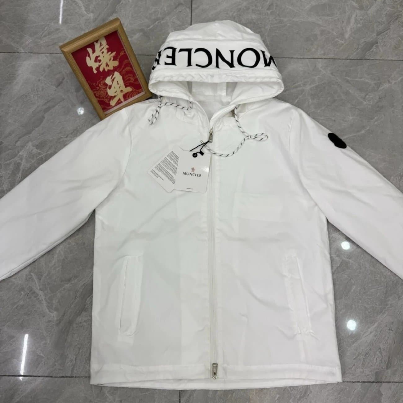 Moncler Hooded Zip-Up Jacket Logo Hood — 20