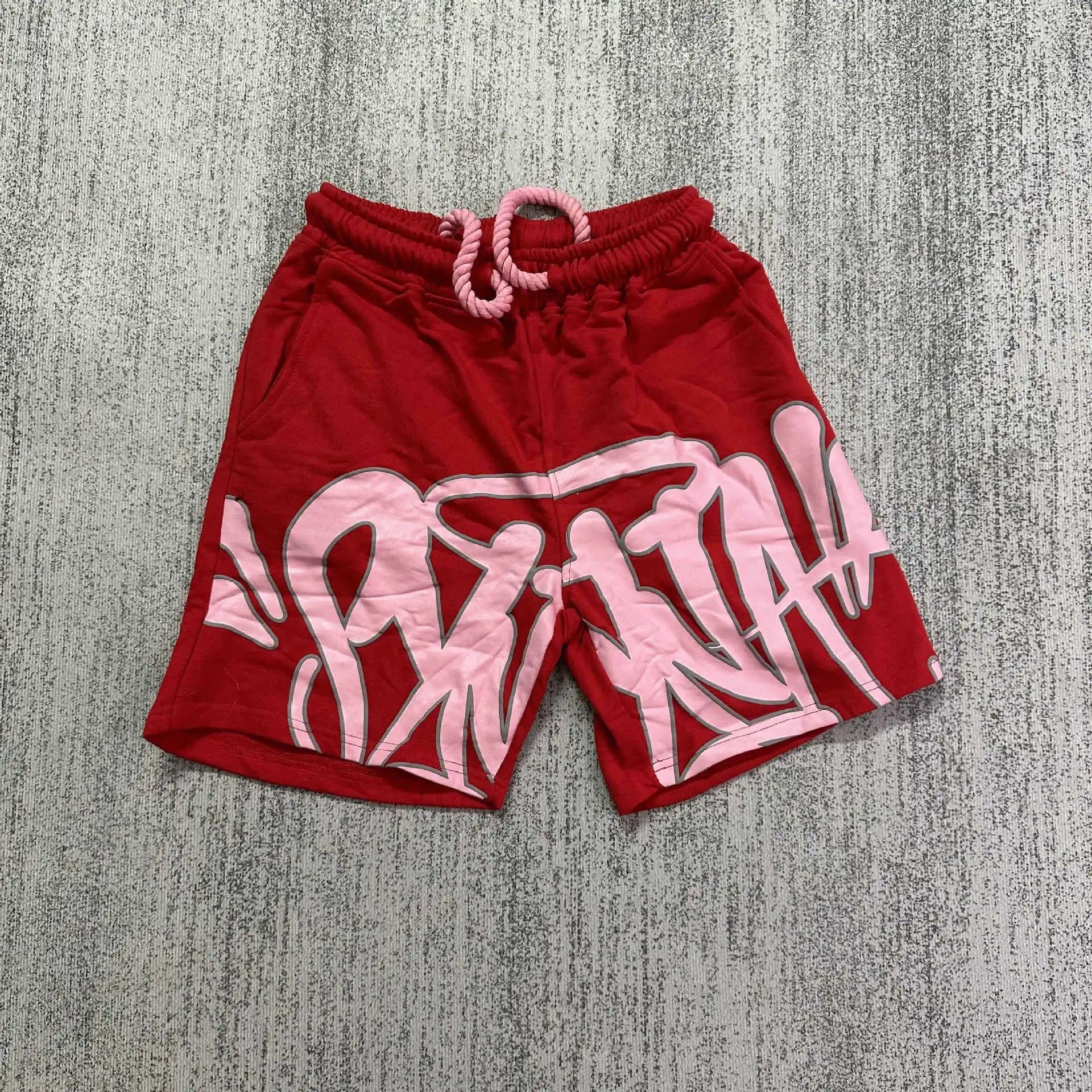 Corteiz Graffiti Shorts Pink Outline Logo