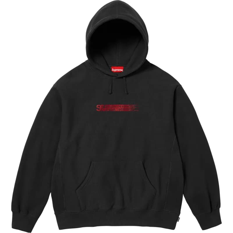 Supreme Hooded Sweatshirt Nike Logo Back — E566#黑色